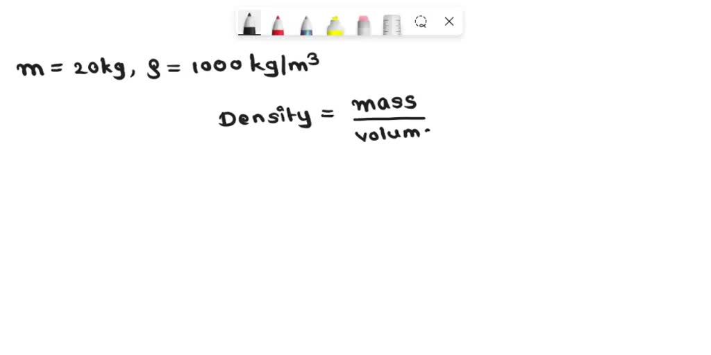 SOLVED A full bucket contains 20 kilograms of water. What is the