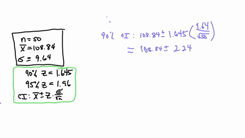 you-are-given-the-sample-mean-and-the-population-standard-deviation-use-this-information-to-construct-the-90-and-95-confidence-intervals-for-the-population-mean-interpret-the-results-and-com-60932