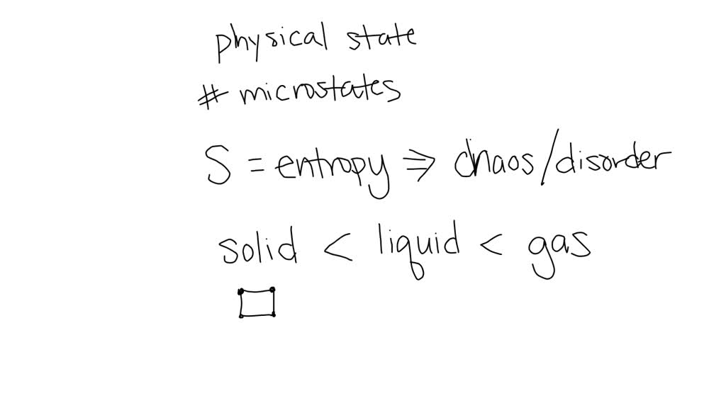 SOLVED: Arrange the following from lowest to highest entropy