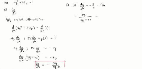 consider-the-curve-given-by-2y2-3xy-1-a-find-dydx-b-find-all-points-xy-on-the-curve-where-the-line-tangent-to-the-curve-has-a-slope-of-34-c-let-x-and-y-be-functions-of-time-tethys-are-related-by-the-e