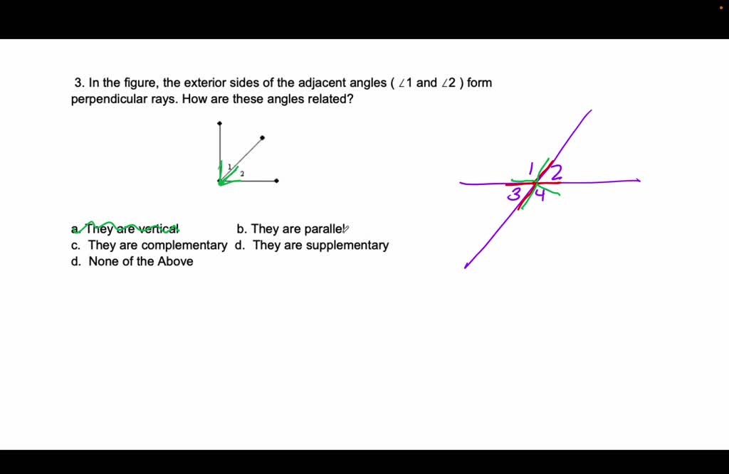 SOLVED: 3. In the figure, the exterior sides of the adjacent angles L1 ...