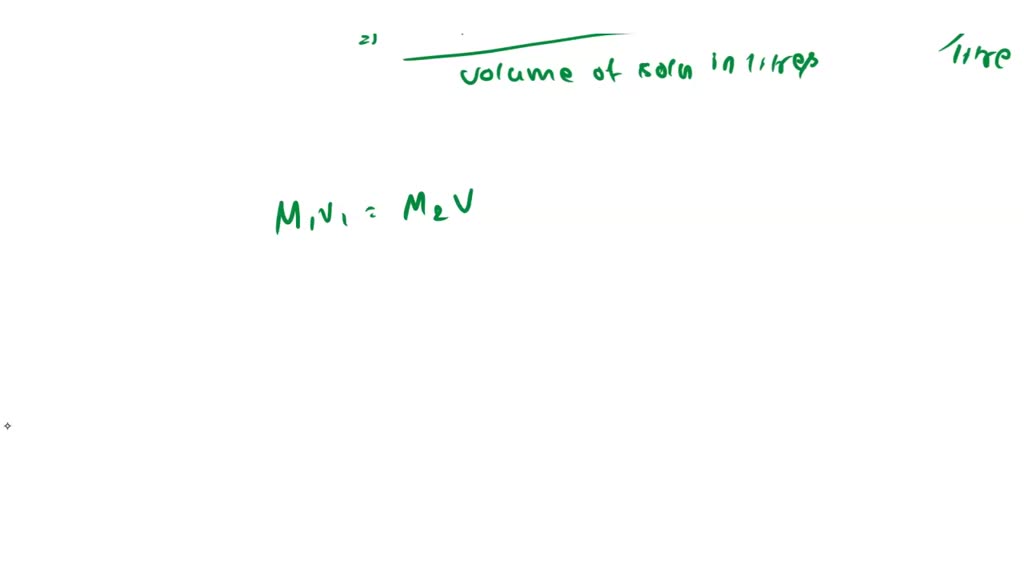 SOLVED: Calculate the molarity of a solution prepared by diluting 1.85