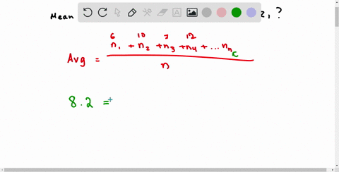 if-the-mean-of-five-values-is-82-and-four-of-the-values-are-6-10-7-and-12-find-the-fifth-value