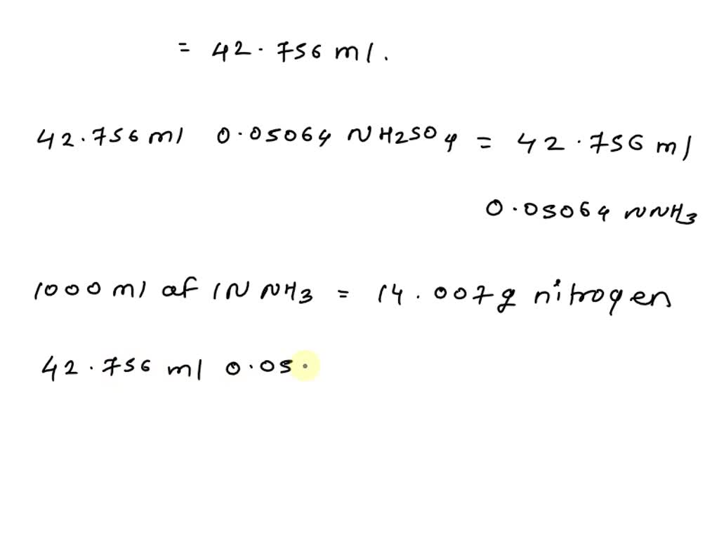 SOLVED . A 0.9092 g sample of wheat flour was analysed by the Kjeldahl
