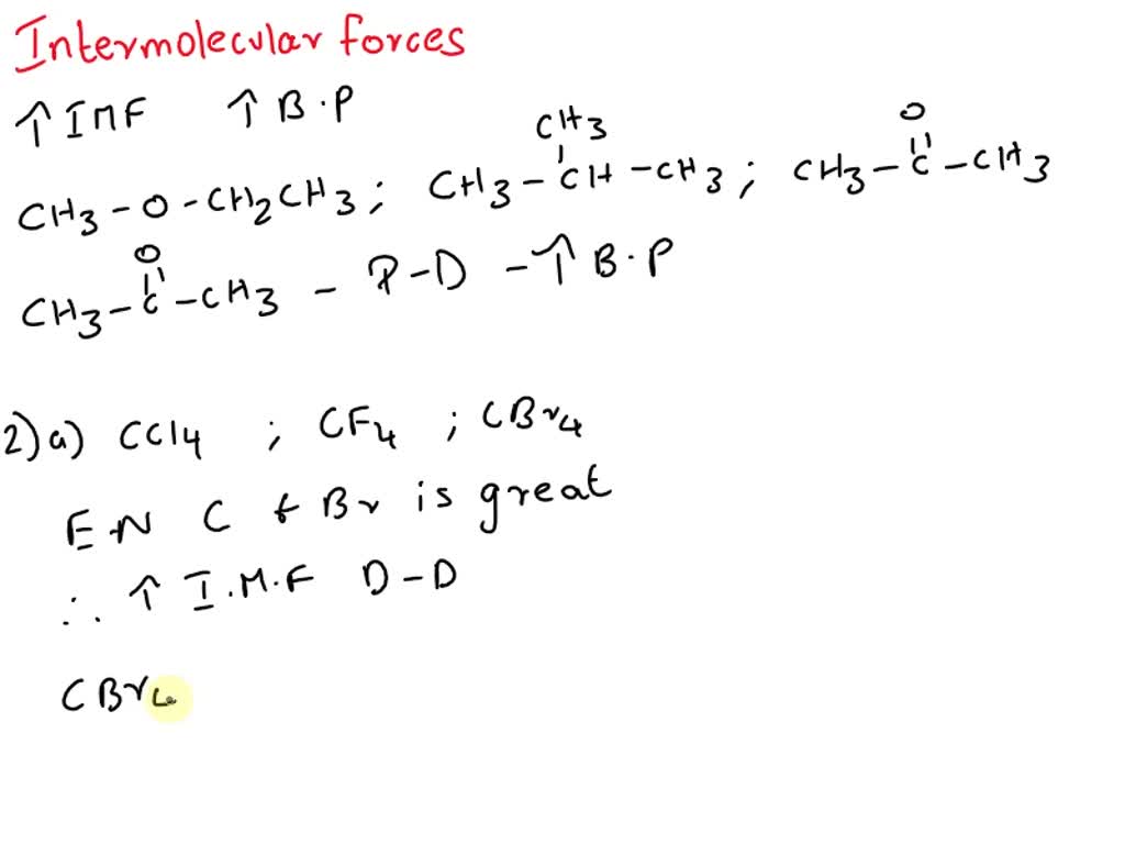 Solved 1a Arrange The Following Compounds In Order Of Increasing Boiling Points Ethyl Methyl 0596