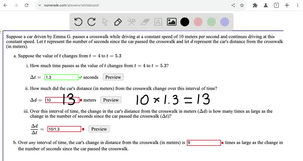 SOLVED: Let D represent the number of meters that the SUV moved that ...