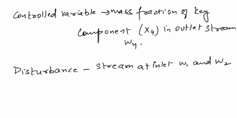 132-a-stirred-tank-blending-system-with-a-bypass-stream-is-shown-in-fige132-the-control-objective-is-to-control-the-composition-of-a-key-component-in-the-exit-streamx4the-chief-disturbance-v-92453