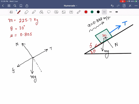 a-2257-kg-log-is-pulled-up-a-ramp-by-means-of-a-rope-that-is-parallel-to-the-surface-of-the-ramp-the-ramp-is-inclined-at-300o-with-respect-to-the-horizontal-the-coefficient-of-kinetic-friction-betwe-2