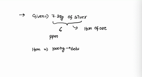an-ore-contains-735g-of-silver-per-ton-of-ore-what-is-the-concentration-of-silver-in-ppm-90797