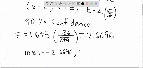 you-are-given-the-sample-mean-and-the-population-standard-deviation-use-this-information-to-construct-the-90-and-95-confidence-intervals-for-the-population-mean-interpret-the-results-and-com-35493