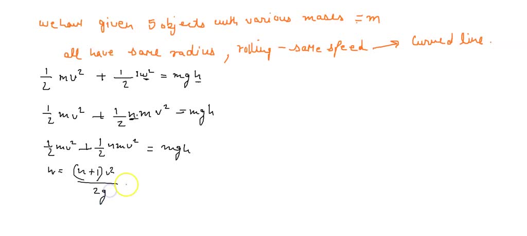 SOLVED: Constants The five objects of various masses each denoted m all ...