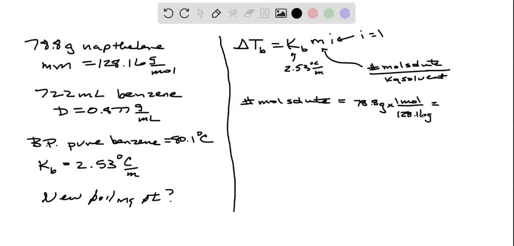 SOLVED: Determine the boiling point of a solution that contains 70.6 g ...