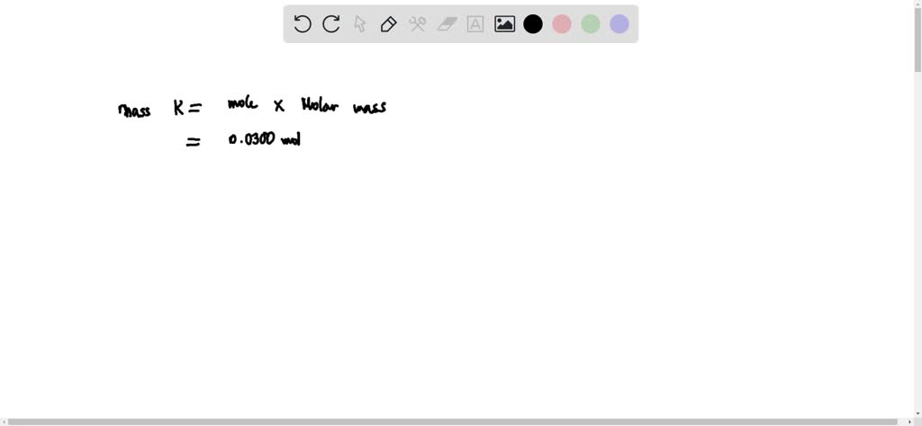 SOLVED: A chemist determined by measurements that 0.0300 moles of ...