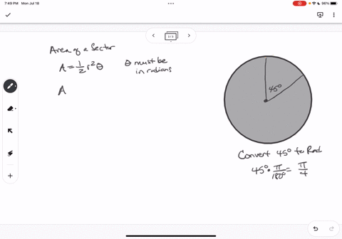 if-the-sector-formed-by-central-angle-of-45-has-an-area-of-8t-square-centimeters-find-the-radius-of-the-circle-give-exact-ansers-cm-preview-find-the-arc-length-give-exact-answers-cm-preview-72325