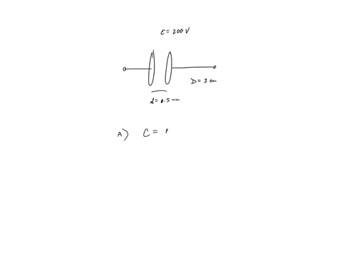 two-3-0-cm-diameter-aluminum-electrodes-are-spaced-050-mm-apart-the-electrodes-are-connected-t0-200-v-battery-part-a-what-is-the-capacitance-express-your-answer-with-the-appropriate-units-pa-94466