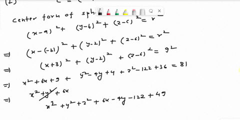 find-an-equation-of-the-sphere-with-center-3-2-6-and-radius-9-what-is-the-intersection-of-this-sphere-with-the-yz-plane-y-91069