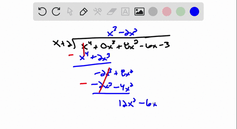 find-the-quotient-and-the-remainder-for-x4-8x2-6x-3-x2-13356