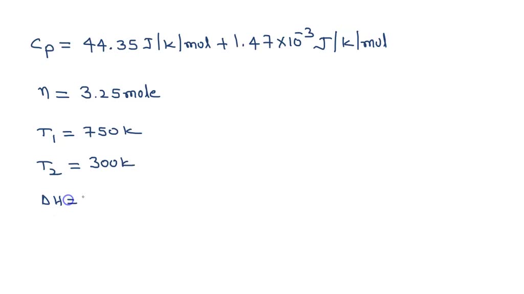 SOLVED The heat capacity of solid lead oxide is given by Cp = 44.35 J