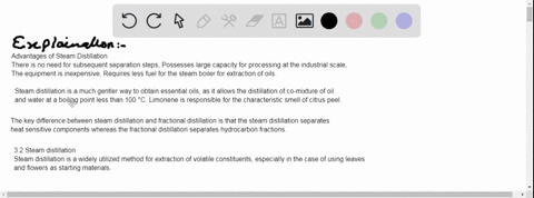 what-is-the-advantage-of-using-steam-distillation-explain-briefly-why-we-did-not-perform-simple-or-fractional-distillation-to-distill-lemon-rind-make-table-to-state-the-differences-between-s-75678