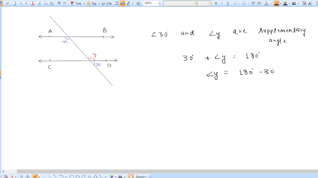 SOLVED: In the diagram below, AB is parallel to CD . What is the value ...