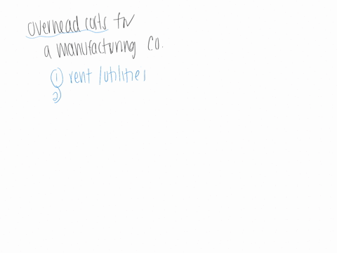 what-are-the-overhead-costs-for-a-manufactoring-company
