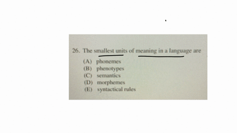 26-the-smallest-units-of-meaning-in-a-language-are-a-phonemes-b-phenotypes-c-semantics-d-morphemes-e-syntactical-rules-27-which-of-the-following-psychological-disorders-is