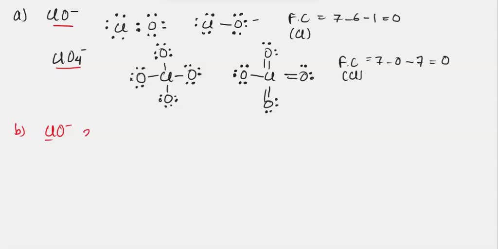 SOLVED a. Determine the formal charge on the chlorine atom in the