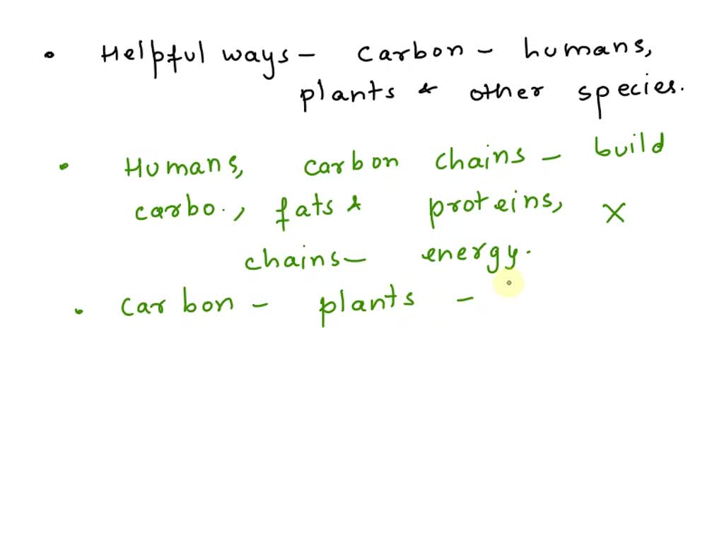 SOLVED 2. Carbon has many benefits in an ecosystem. List three helpful