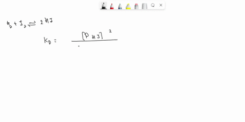 at-a-particular-temperature-an-equilibrium-mixture-the-reaction-below-was-found-to-contain-093-atm-of-i2-0848-atm-of-h2-and-239-atm-of-hi-calculate-the-value-of-the-equilibrium-constant-kp-a-03027