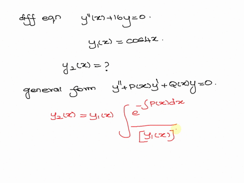 y1-is-a-solution-to-the-differential-equation-use-reduction-of-order-to-find-a-second-solution-y2x-y-16y-0-y1-cos4x-81402
