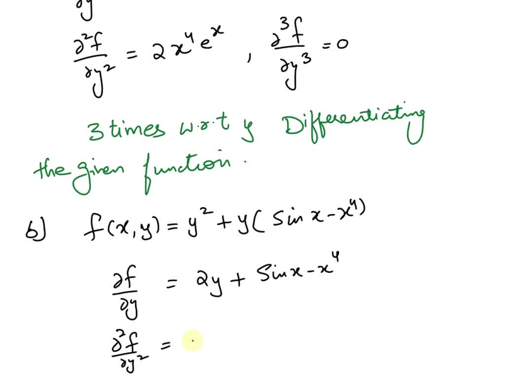 partial derivative of 5xy