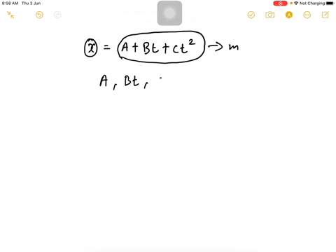 the-position-x-in-meters-of-an-object-is-given-by-the-equation-x-a-bt-ct2-where-t-represents-time-in-seconds-what-are-the-si-units-of-a-b-and-c-group-of-answer-choices-m-ms-ms2-ms-ms2-ms3-m-s-s2-m-s-s