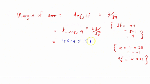 in-a-random-sample-of-five-people-the-mean-driving-distance-to-work-was-222-miles-and-the-standard-deviation-was-58-miles-assume-the-random-variable-is-normally-distributed-and-use-t-distrib-72583