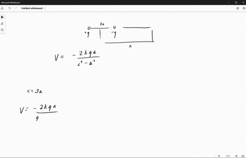 an-electric-dipole-consists-origin-two-charge-0qu2-magnitude-opposite-sign-separated-by-distance-2a-as-shown-in-the-figure-below-the-dipole-along-axis-and-centered-at-the-the-electric-potent-87432