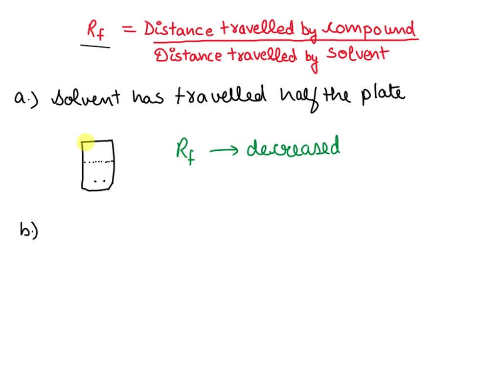 SOLVED plate is shown below. Solvent Front A C A.Calculate the Rf of