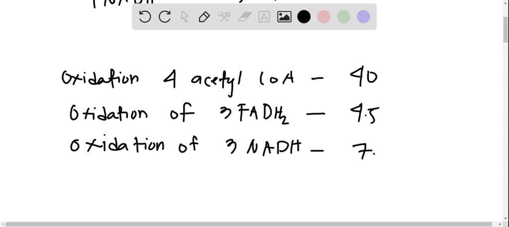 Solved A Calculate The Number Of Atp Generated By The Oxidation Of