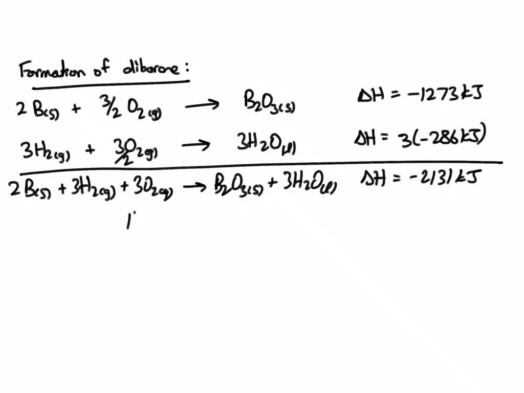 SOLVED Diborane (B2H6(g)) is a highly reactive boron hydride, which was at one time considered