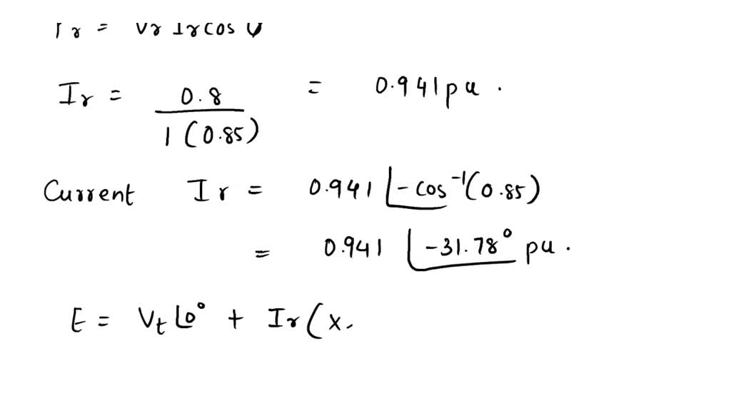 SOLVED: A 60 Hz synchronous generator having an inertia constant H = 9. ...