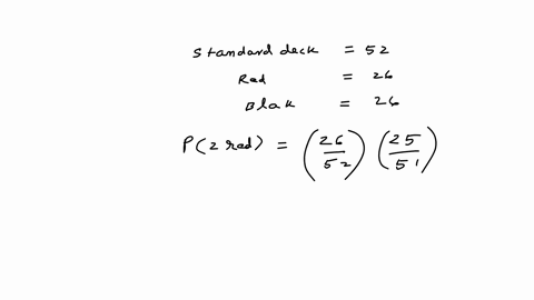 suppose-you-draw-four-cards-from-a-standard-deck-of-cards-a-what-is-the-probability-of-drawing-2-red-cards-followed-by-2-black-cards