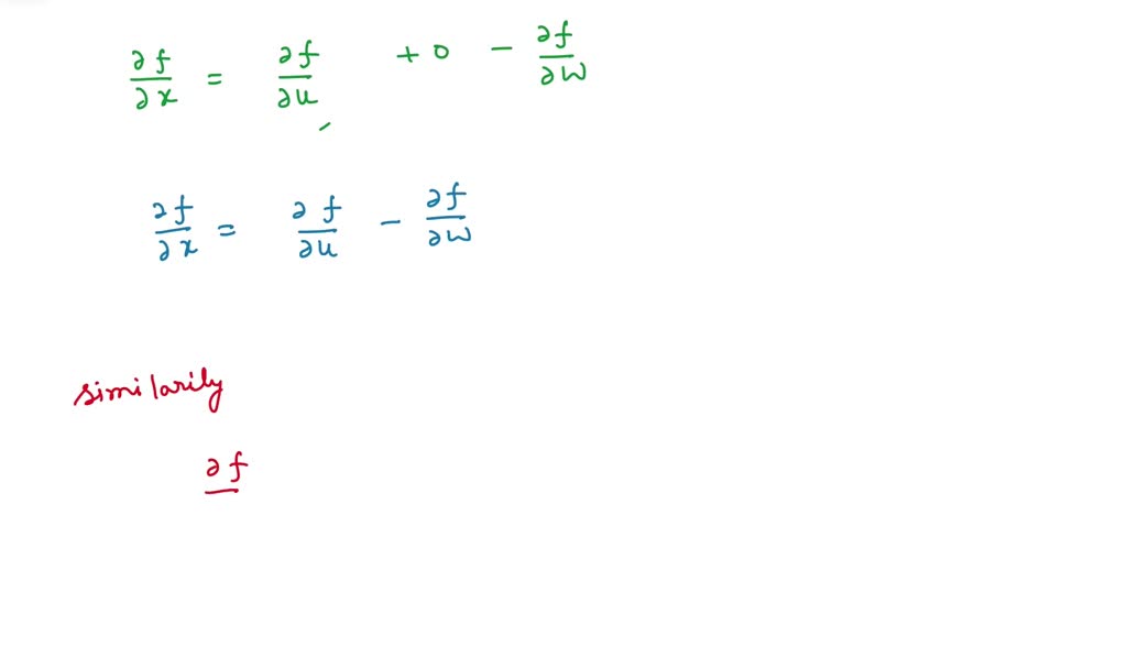 SOLVED: If F(u, V, W) Is Differentiable And U=x-y, V=y-z, And W=z-x ...