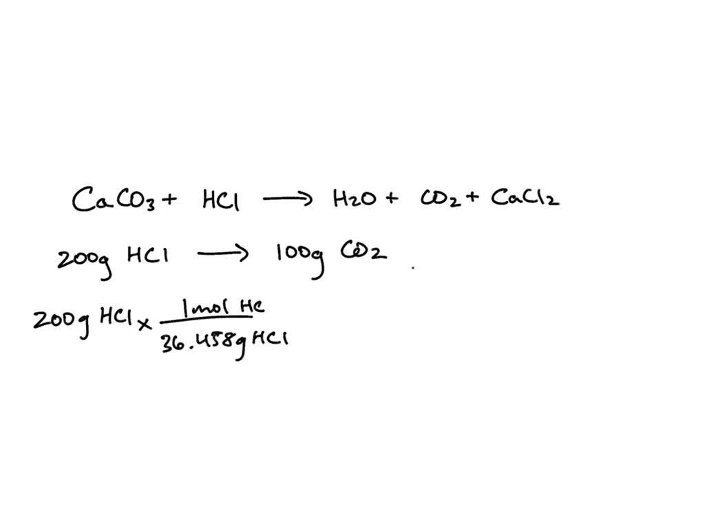 CaCO3 HCl Calcium Carbonate Hydrochloric Acid, 59% OFF