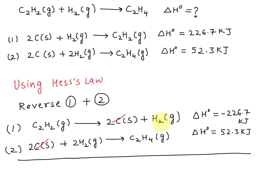 SOLVED Given the standard enthalpy changes for the following two