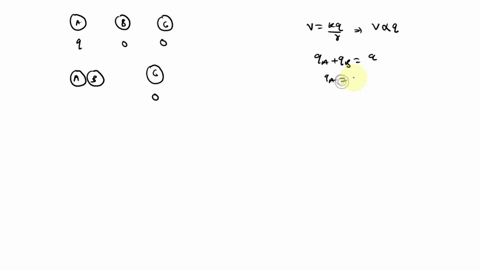 suppose-vou-have-three-identical-metal-spheres-a-b-and-c-initially-sphere-a-carries-charge-q-and-the-others-are-uncharged-sphere-a-is-brought-in-contact-with-sphere-b-and-then-the-two-are-se-91974