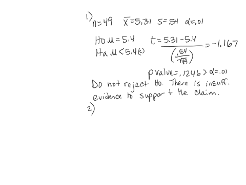 1-a-simple-random-sample-of-49-adults-is-obtained-from-a-normally-distributed-population-and-each-persons-red-blood-cell-count-has-a-sample-mean-of-531-and-a-sample-standard-deviation-of-054-49092