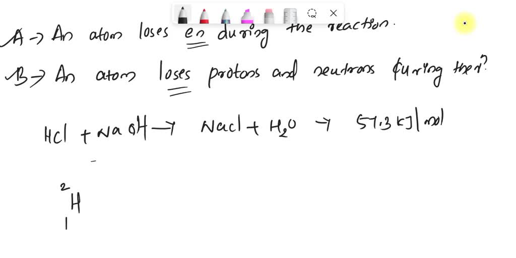 SOLVED: The characteristics of two different types of reactions are ...