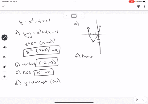 1-given-y-x2-4x-1-a-standard-form-of-the-equation-b-vertex-c-axis-of-symmetry-d-y-intercept-e-sketch-the-graph-show-vertex-and-intercept-f-domain-in-interval-notation-8-range-in-interval-not-53553