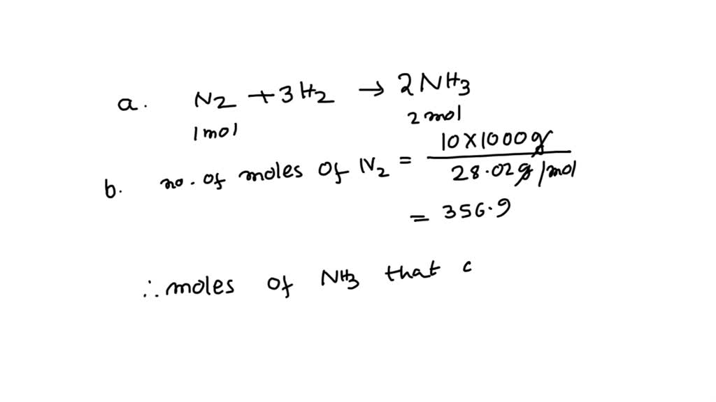 SOLVED: Fritz Haber, a German chemist, discovered a way to synthesize ...