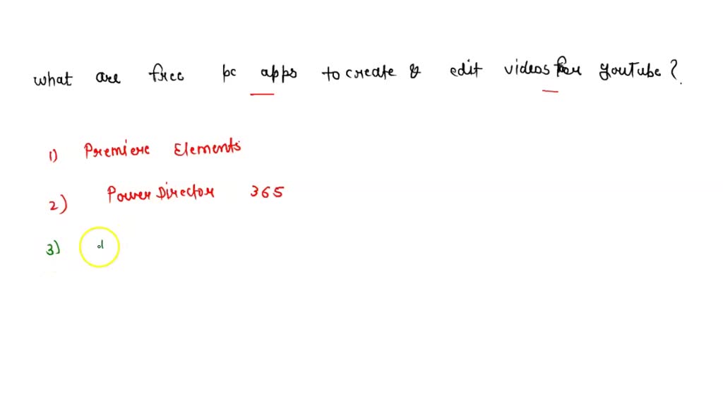SOLVED A type of video editing where the video editor removes the
