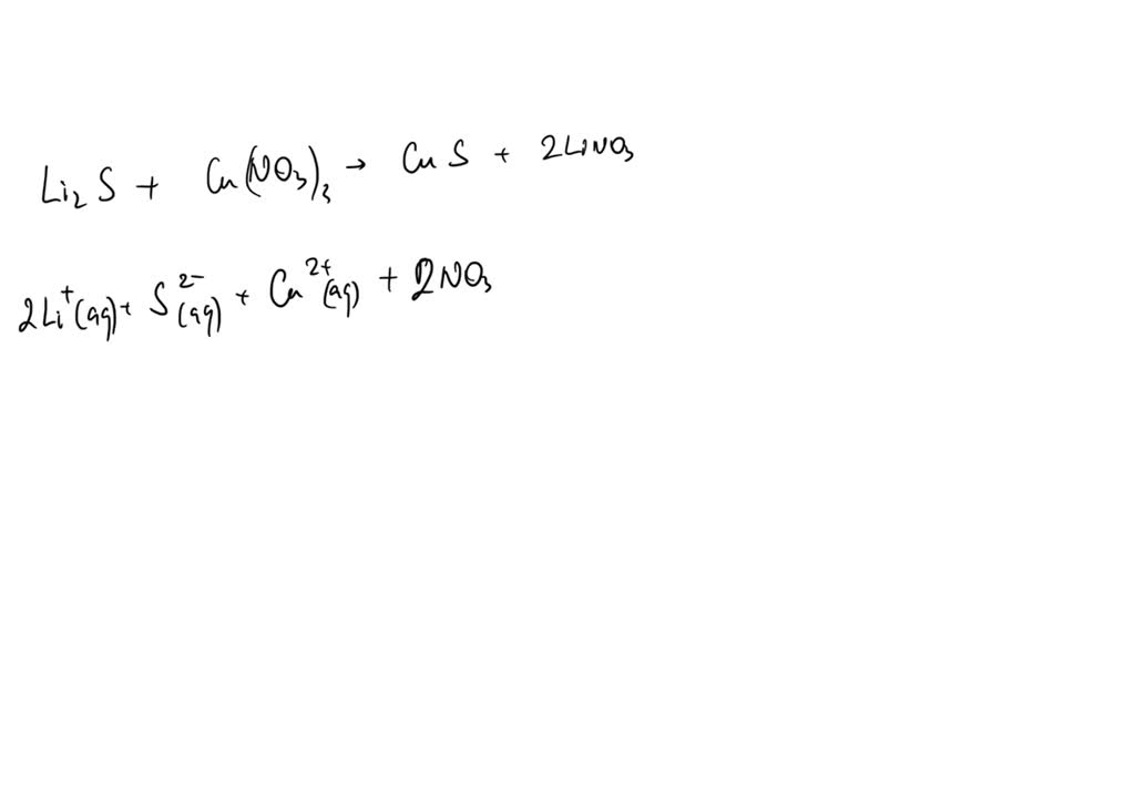 SOLVED Give the complete ionic equation for the reaction between