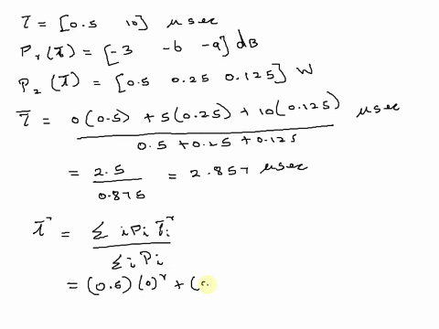 q2-alocal-spatial-average-of-a-power-delay-profile-is-shown-in-figure-a-determine-the-rms-delay-spread-and-mean-excess-delay-for-pxr-ithe-channel-3-db-b-determine-the-maximum-excess-delay-6-11265